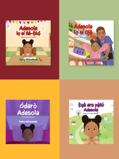 Yoruba books for kids bundle featuring all 4 Adesola Series books